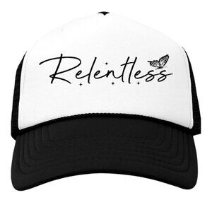Relentless Inspirational Black Trucker Hat